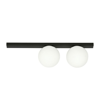 Fit 2 Sort/Opal loftslampe - Ø15 cm, E14, 230V, uden lyskilde