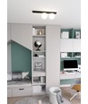 Fit 2 Sort/Opal loftslampe - Ø15 cm, E14, 230V, uden lyskilde