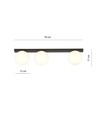 Fit 3 Sort/Opal loftslampe - Ø15 cm, E14, 230V, uden lyskilde