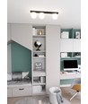 Fit 3 Sort/Opal loftslampe - Ø15 cm, E14, 230V, uden lyskilde