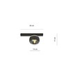 Fit 1 Sort/Stribe loftslampe - Ø14 cm, E14, 230V, uden lyskilde