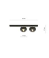 Fit 2 Sort/Stribe loftslampe - Ø14 cm, E14, 230V, uden lyskilde