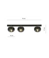 Fit 3 Sort/Stribe loftslampe - Ø14 cm, E14, 230V, uden lyskilde