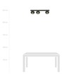 Fit 3 Sort/Stribe loftslampe - Ø14 cm, E14, 230V, uden lyskilde