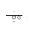 Fit 2 Sort/Grafit loftslampe - Ø14 cm, E14, 230V, uden lyskilde