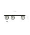 Fit 3 Sort/Grafit loftslampe - Ø14 cm, E14, 230V, uden lyskilde