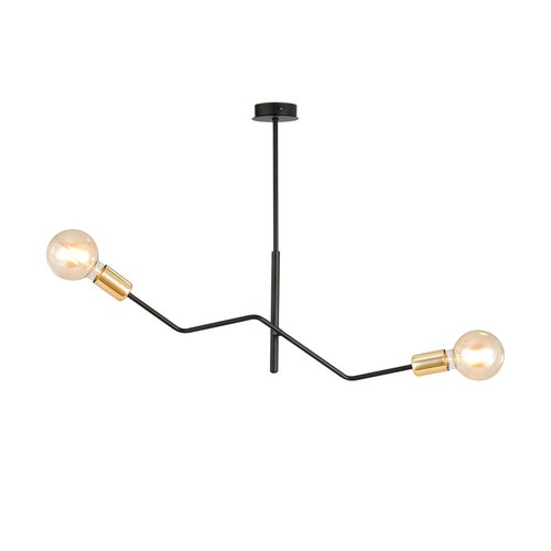 Bolt 2 Sort/Guld loftslampe - E27, 230V, uden lyskilde