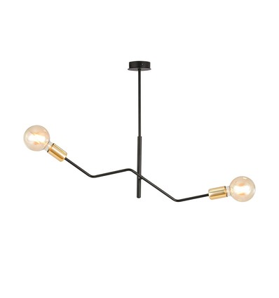 Bolt 2 Sort/Guld loftslampe - E27, 230V, uden lyskilde