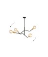 Bolt 4 Sort/Guld loftslampe - E27, 230V, uden lyskilde