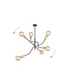 Bolt 6 Sort/Guld loftslampe - E27, 230V, uden lyskilde