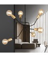 Bolt 6 Sort/Guld loftslampe - E27, 230V, uden lyskilde