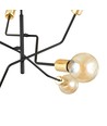 Bolt 6 Sort/Guld loftslampe - E27, 230V, uden lyskilde
