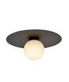 Solar 1 Sort/Opal loftslampe - Ø15 cm, E14, 230V, uden lyskilde