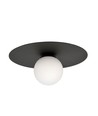 Solar 1 Sort/Opal loftslampe - Ø15 cm, E14, 230V, uden lyskilde