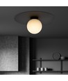 Solar 1 Sort/Opal loftslampe - Ø15 cm, E14, 230V, uden lyskilde