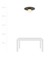 Solar 1 Sort/Opal loftslampe - Ø15 cm, E14, 230V, uden lyskilde