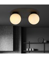 Solar 2 Sort/Opal loftslampe - Ø15 cm, E14, 230V, uden lyskilde