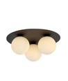 Solar 3 Sort/Opal loftslampe - Ø15 cm, E14, 230V, uden lyskilde