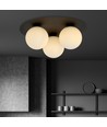 Solar 3 Sort/Opal loftslampe - Ø15 cm, E14, 230V, uden lyskilde