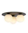 Solar 3 Sort/Opal loftslampe - Ø15 cm, E14, 230V, uden lyskilde
