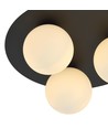 Solar 3 Sort/Opal loftslampe - Ø15 cm, E14, 230V, uden lyskilde