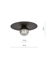 Solar 1 Sort/Grafit loftslampe - Ø14 cm, E14, 230V, uden lyskilde