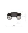 Solar 2 Sort/Grafit loftslampe - Ø14 cm, E14, 230V, uden lyskilde