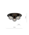 Solar 3 Sort/Grafit loftslampe - Ø14 cm, E14, 230V, uden lyskilde