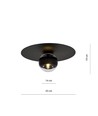Solar 1 Sort/Stribe loftslampe - Ø14 cm, E14, 230V, uden lyskilde