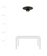 Solar 1 Sort/Stribe loftslampe - Ø14 cm, E14, 230V, uden lyskilde