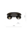 Solar 2 Sort/Stribe loftslampe - Ø14 cm, E14, 230V, uden lyskilde