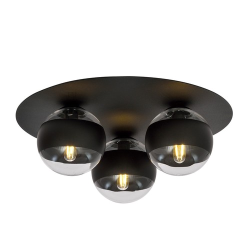Solar 3 Sort/Stribe loftslampe - Ø14 cm, E14, 230V, uden lyskilde