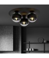Solar 3 Sort/Stribe loftslampe - Ø14 cm, E14, 230V, uden lyskilde