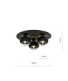 Solar 3 Sort/Stribe loftslampe - Ø14 cm, E14, 230V, uden lyskilde