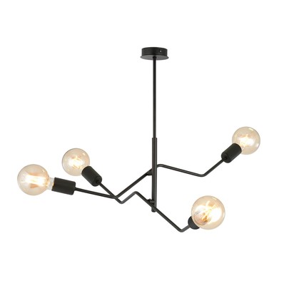 Frix 4 Sort loftslampe - E27, 230V, uden lyskilde