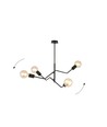 Frix 4 Sort loftslampe - E27, 230V, uden lyskilde