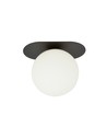 Plaza 1 Sort/Opal loftslampe - Ø15 cm, E14, 230V, uden lyskilde