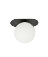 Plaza 1 Sort/Opal loftslampe - Ø15 cm, E14, 230V, uden lyskilde