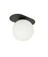 Plaza 1 Sort/Opal loftslampe - Ø15 cm, E14, 230V, uden lyskilde