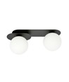 Plaza 2 Sort/Opal loftslampe - Ø15 cm, E14, 230V, uden lyskilde