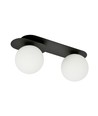 Plaza 2 Sort/Opal loftslampe - Ø15 cm, E14, 230V, uden lyskilde