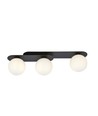 Plaza 3 Sort/Opal loftslampe - Ø15 cm, E14, 230V, uden lyskilde