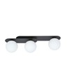 Plaza 3 Sort/Opal loftslampe - Ø15 cm, E14, 230V, uden lyskilde