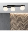 Plaza 3 Sort/Opal loftslampe - Ø15 cm, E14, 230V, uden lyskilde