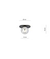 Plaza 1 Sort/Grafit loftslampe - Ø14 cm, E14, 230V, uden lyskilde