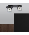 Plaza 2 Sort/Grafit loftslampe - Ø14 cm, E14, 230V, uden lyskilde