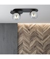 Plaza 2 Sort/Grafit loftslampe - Ø14 cm, E14, 230V, uden lyskilde