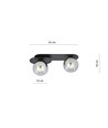 Plaza 2 Sort/Grafit loftslampe - Ø14 cm, E14, 230V, uden lyskilde