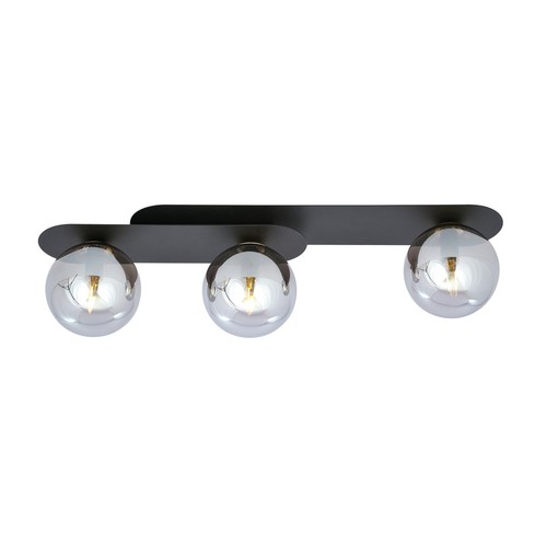 Plaza 3 Sort/Grafit loftslampe - Ø14 cm, E14, 230V, uden lyskilde