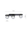 Plaza 3 Sort/Grafit loftslampe - Ø14 cm, E14, 230V, uden lyskilde